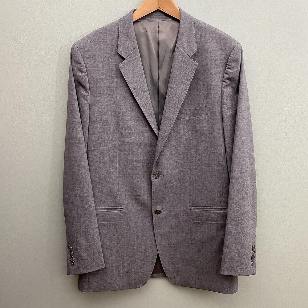Theory Wool Blazer Mens 44L Gray Sport Coat Single Vent 2 Button Stretch